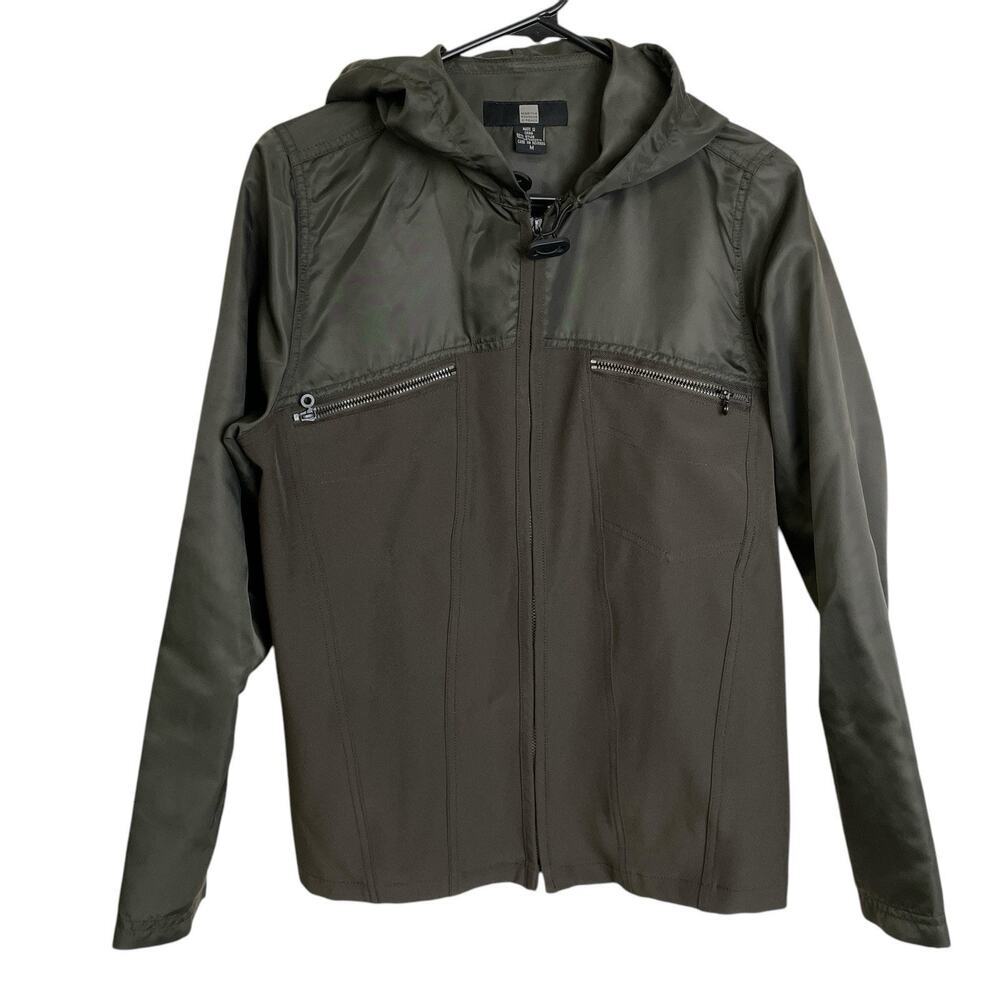 Marithe Francois Girbaud Jacket Womens Medium Olive Technical Zip Y2K Gorpcore
